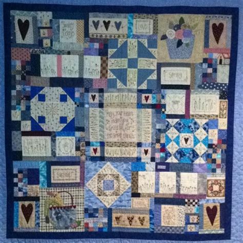 My Blue Quilt Finished 2008 Leannes House Quilts Embroidered
