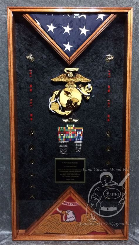 Usmc Shadow Box Questions On Design Or Price Contact Lunawood1775gmail