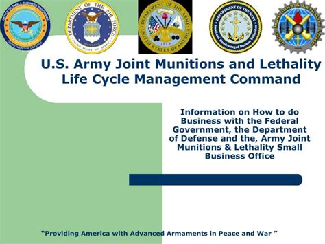 Ppt Us Army Joint Munitions And Lethality Life Cycle Management Command Powerpoint