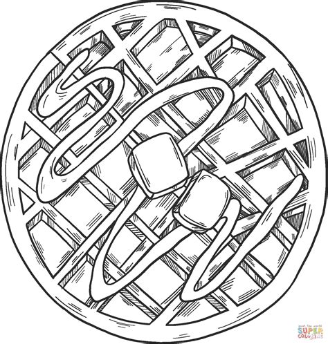 Waffle Coloring Page Free Printable Coloring Pages