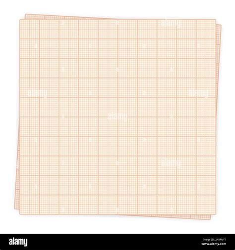 Graph Paper Sheet Isolated On White Background Vector Illustration