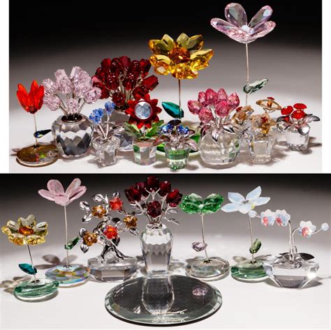 Lot Swarovski Crystal Flower Collection