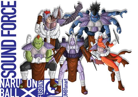 The ginyu force is launched; Sound Force (Ginyu Force/ Sound Five fusion) by JMBfanart on DeviantArt