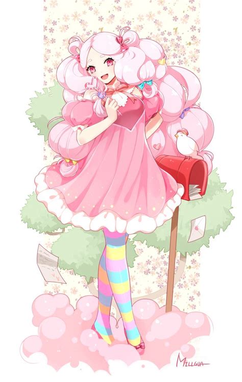 Cookie Run Cotton Candy Cookie Anime Fanart Cotton Candy Cookies
