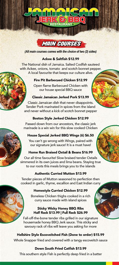 Jamaican Restaurant Menu Templates