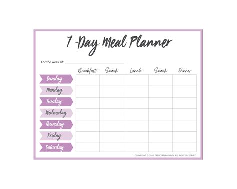 Home And Living Weekly Meal Planner Printable Weekly Meal Prep Meal Preparation Home Decor
