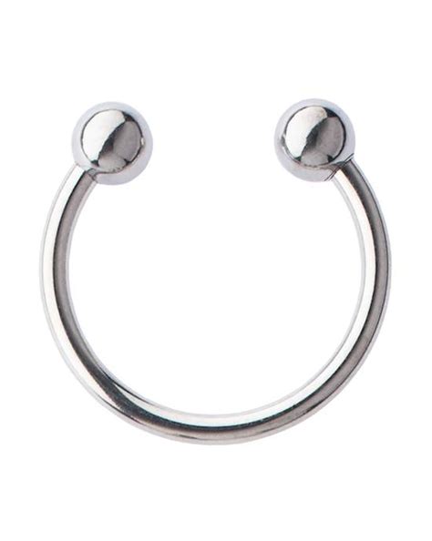 Kink Range Double Ball Open Stainless Steel Penis Head Ring