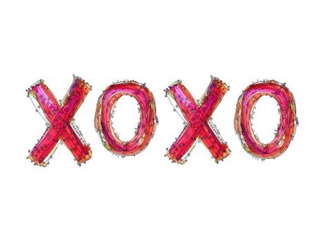Xoxo Hugs And Kisses Whimsical Funky Art Print 14 X By Ingridsart
