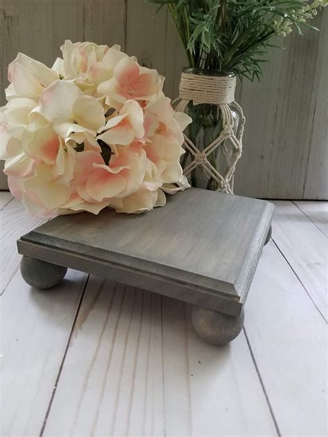 Amazon Com Farmhouse Wood Riser Pedestal Riser Pedestal Stand Wood