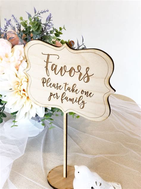 Favors Table Sign Please Take One Table Sign Rustic Etsy