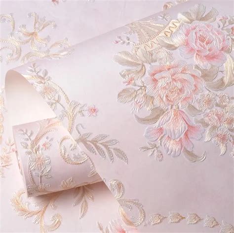 Luxury Europe Damask Flower Wallpaper Sweet Wedding Room Decor Non