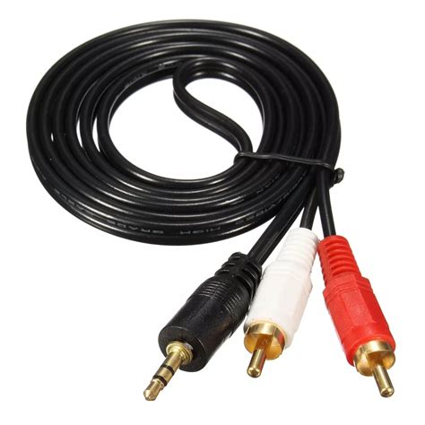 35mm Jack Aux To 2 Rca Audio Video Cable Stereo Y Splitter Cable Av