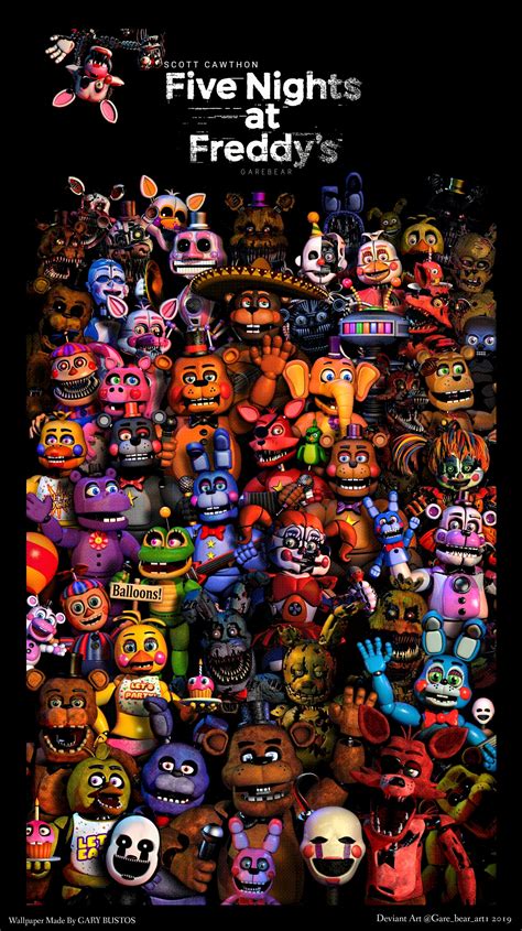 Fnaf Characters By Garebearart1 On Deviantart Fnaf Freddy Fnaf Characters Fnaf Wallpapers