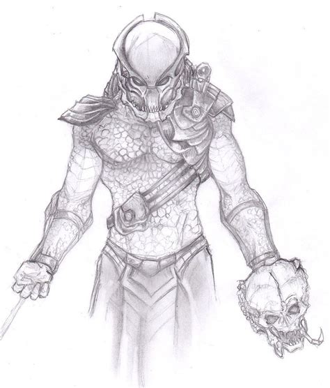 Learn two ways on how to draw the predator, a fictional alien from the predator movie franchise by 20th century fox. predator: predator mask drawing