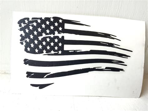 Distressed American Flag Decal Sticker Yeti Decal American