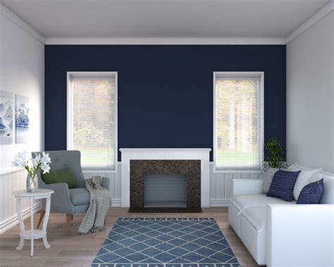 10 Elegant Dark Blue Accent Wall Ideas