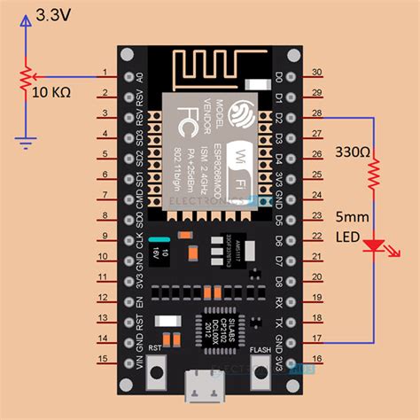 Esp Adc Tutorial Read Nodemcu Analog Input Circuits Geek