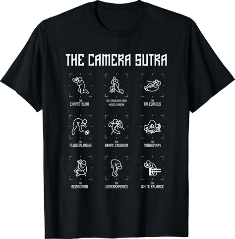the camera sutra t shirt funny photographer poses tee t t shirt clothing shoes
