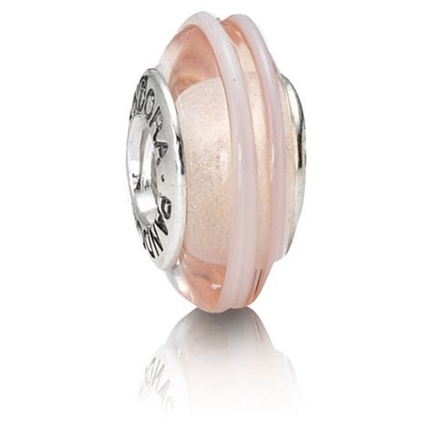 Retired Pandora Pink Ribbon Charm Murano Glass Charms 790617