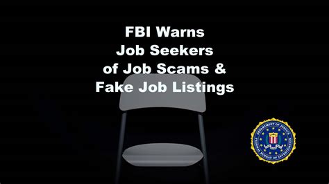 Fbi Warns Job Seekers Of Job Scams And Fake Job Listings