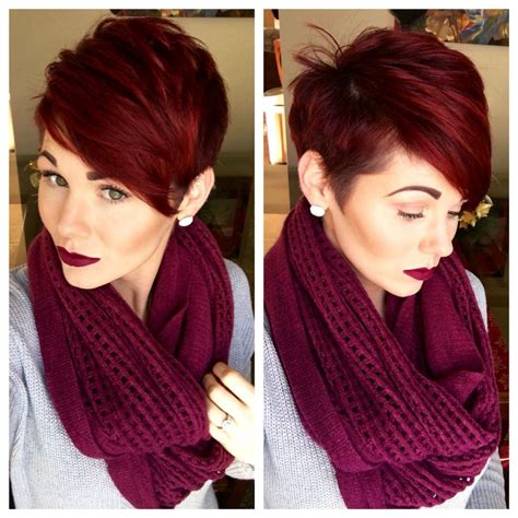 50 Gorgeous Red Pixy Haircolor You Can Copy 26 Short Red Hair Very Short Hair Short Hair Cuts