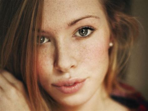 Wallpaper Face Redhead Model Pornstar Freckles Mouth Nose Skin