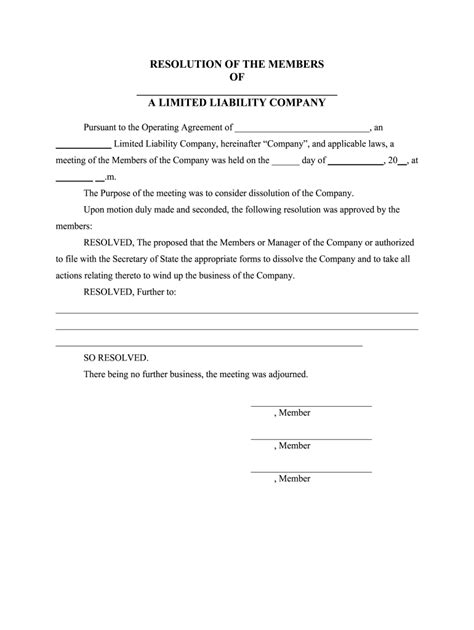 Corporate Resolution Form Pre Built Template Airslate Signnow
