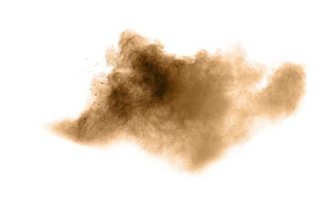 Premium Photo Brown Powder Dust Explosion On White Background
