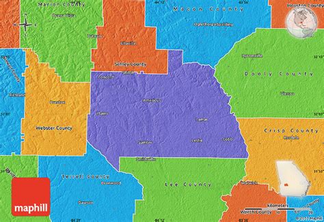 Political Map Of Sumter County