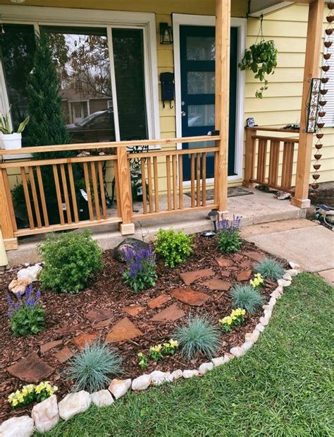 Diy Flower Bed And Porch Gains Wip Landscaping In 2020