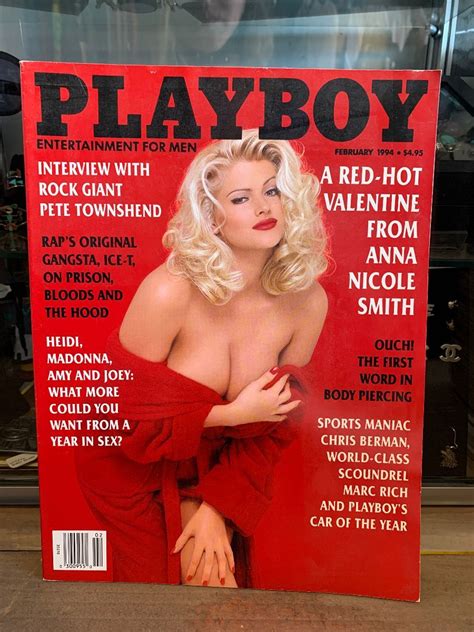Playboy Magazine February 1994 Anna Nicole Smith Ice T Madonna