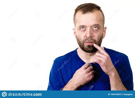 Confused Man Thinking Stock Photo Image Of Person Serious 156918632