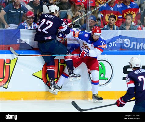 Prague Czech Republic 16th May 2015 Left To Right Trevor Lewis Usa And Ilya Kovalchuk