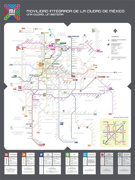 Mapa Completo Del Sistema Ciudad De Mexico Mapa Metro Ciudad De
