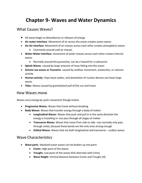 Waves Lecture Notes