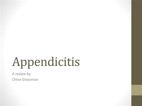 Ppt Appendicitis Powerpoint Presentation Free Download Id2861113