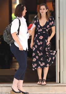 Emma Watson Makes An Impact In Plunging Floral Tea Dress As She Heads Out For Coffee Daily