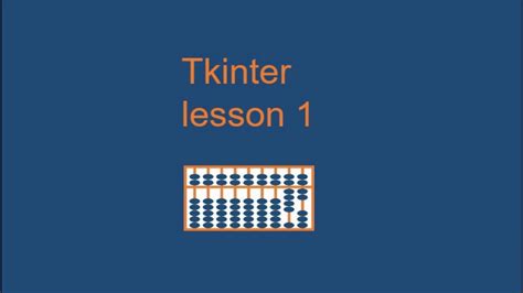 Tkinter Lesson1 Youtube