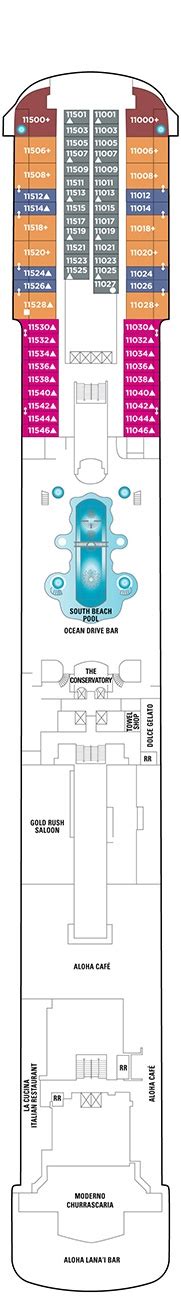 pride of america deckplan and kabinen plan