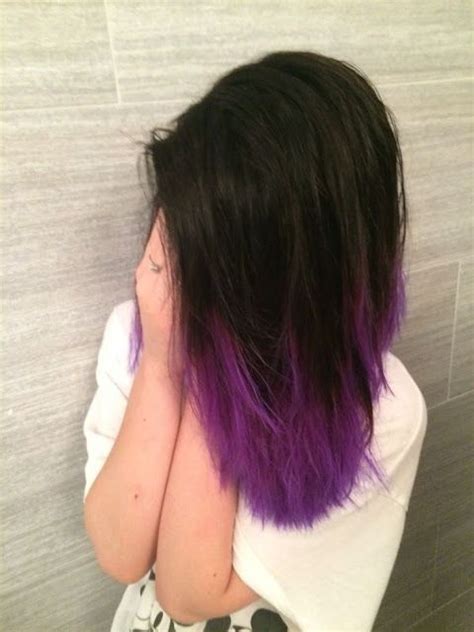 Gorgeous Dip Dye Hair Purple Hairstyles Dip Dye Haare
