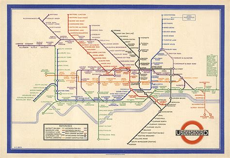 Designed by harry beck in 1931, it abandoned geographical accuracy in favour of simplicity and has become one of britain's best known designs. Map of the London Underground - London Metro - 1933 ...