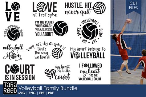 12 Volleyball Svg Files For Cricut Or Silhouette Volleyball Quotes