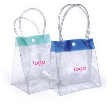 Pvc Clear Plastic Beach Tote Bag Handle Bags Item St101471