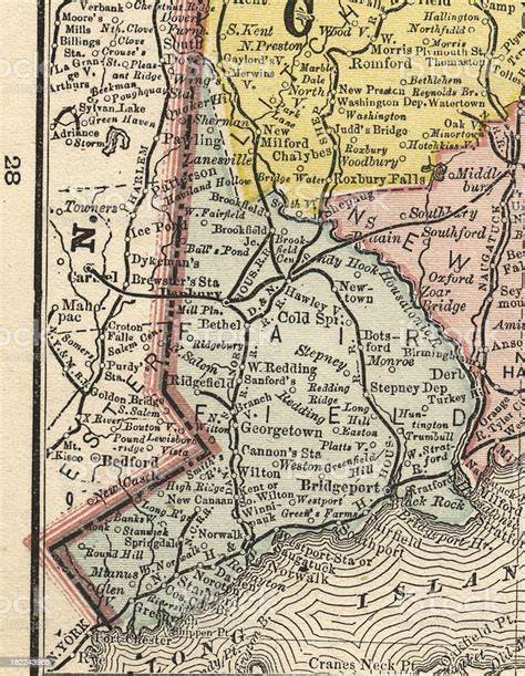 Fairfield County Connecticut Maps Stock Illustration Download Image