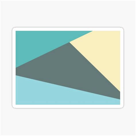 Minimal Blue And Yellow Triangles Sticker By The Littleidiot Redbubble