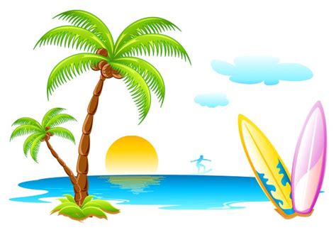 Palm Tree Beach Clipart Free Download On Clipartmag