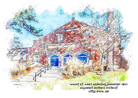 Mount St Mary Academy Little Rock Arkansas Art Print — She Studios