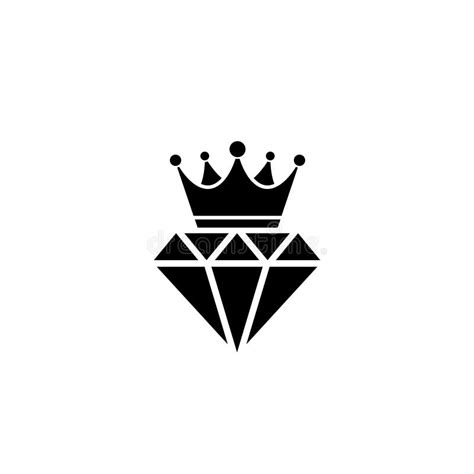Diamant Avec Icône Couronne Logo Icône Design Modèle Abstrait Symbole