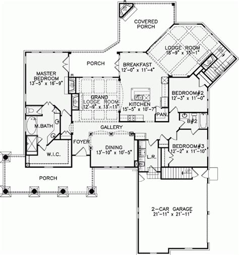 Awesome One Story Luxury Home Floor Plans New Home Plans