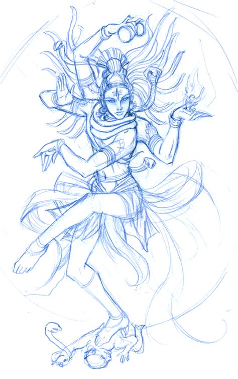 Sketch Shiva Nataraja Wip By Ninjafaun On Deviantart Idee Per